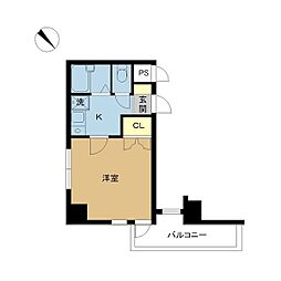 パレ・ドール九段下 2階1Kの間取り