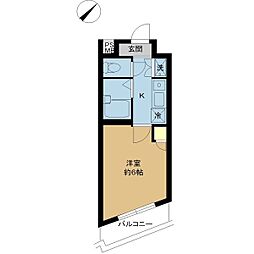 パレ・ホームズ高井戸 5階1Kの間取り