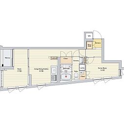BeverlyHomes高井戸3 1SLDKの間取図画像