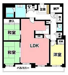 ザ・シーン徳川園 3LDKの間取図画像