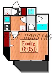 京王線 笹塚駅 徒歩3分の賃貸マンション 7階1Kの間取り