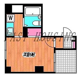 都電荒川線 面影橋駅 徒歩3分の賃貸マンション 3階ワンルームの間取り