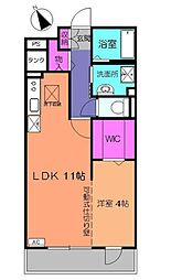 Kコート・セレーナ 1LDKの間取図画像