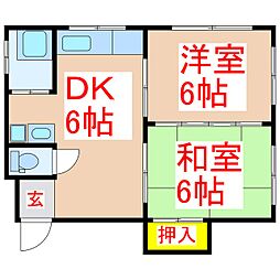 間取図画像 2DK