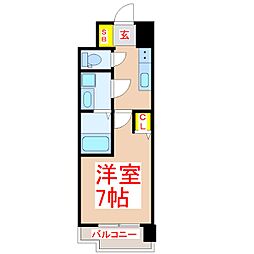 Ｓ−ＲＥＳＩＤＥＮＣＥ加治屋町ａｃｈｉｅｖｅ 5階1Kの間取り