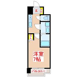 Ｓ−ＲＥＳＩＤＥＮＣＥ加治屋町ａｃｈｉｅｖｅ 8階1Kの間取り