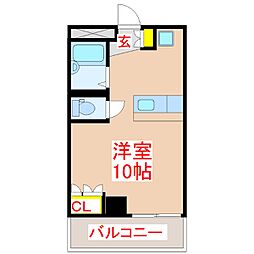 ＵＲＢＡＮＬＩＦＥ山之口 5階ワンルームの間取り