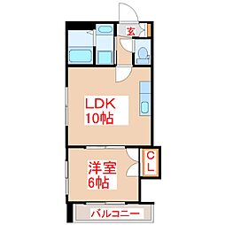 シーポート惟神 1LDKの間取図画像