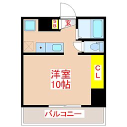 アーバンライフ東邦1 ワンルームの間取図画像