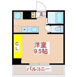 アーバンライフ東邦1 ワンルームの間取図画像