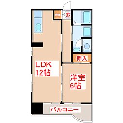 ダイム3 1LDKの間取図画像