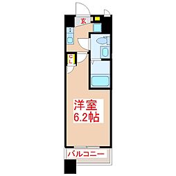 鹿児島市照国町マンション 1Kの間取図画像