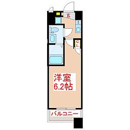 鹿児島市照国町マンション 1Kの間取図画像