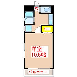 ユーミーセンチュリー 1Kの間取図画像