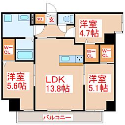 仮称)フォレストテラス 3LDKの間取図画像