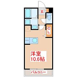 Espetar nagata ワンルームの間取図画像