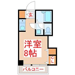 コーヨービル ワンルームの間取図画像