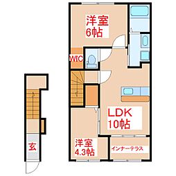 AグランドパレスII 2LDKの間取図画像