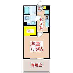 モナリエＩ’ＬＬ 1階1Kの間取り