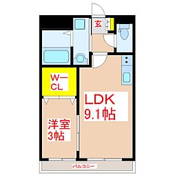 エクセレントAIRA 1LDKの間取図画像