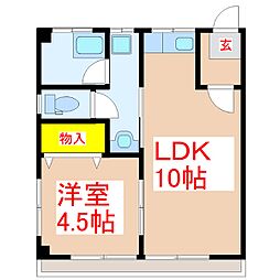 重富ビル 1LDKの間取図画像