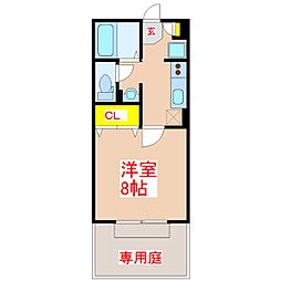 モナリエアルファー 1Kの間取図画像