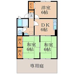 セジュールK 3DKの間取図画像