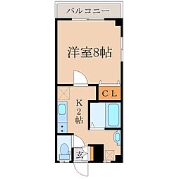 ライオネスマンション 1Kの間取図画像