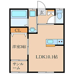 Ｃｒｅｓｔ　Ｖｉｌｌａ　B棟 2階