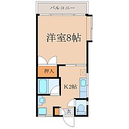 フェヴァリー白崎 1Kの間取図画像