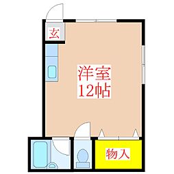 ハイツブリッジ ワンルームの間取図画像