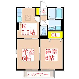 パストラーレA 2Kの間取図画像