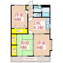 ドリームデュウ 3DKの間取図画像