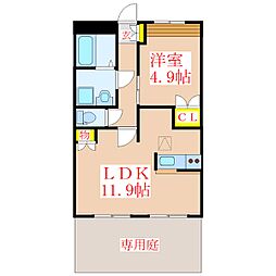 ベルメゾン・ルージュ 1LDKの間取図画像