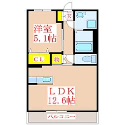 セレクト7 1LDKの間取図画像