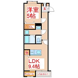 ＡＶＡＮＴＩ 1階1LDKの間取り