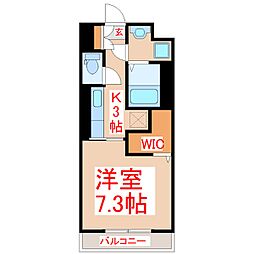 Ｃ’ｅｓｔ　ｃｏｏｌ 5階1Kの間取り