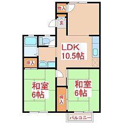 パークハウス 2LDKの間取図画像