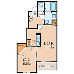 ベルシュエット2 1LDKの間取図画像