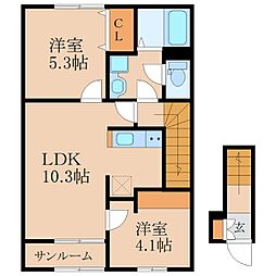 かのや III 2LDKの間取図画像