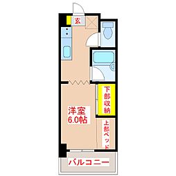 たーちハウス 1Kの間取図画像