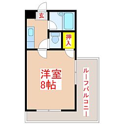マルシェール気象台公園 1Kの間取図画像