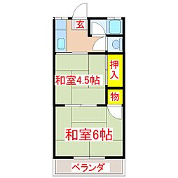 スターワン田上台 2Kの間取図画像