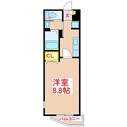 GLANZ鴨池 1Kの間取図画像
