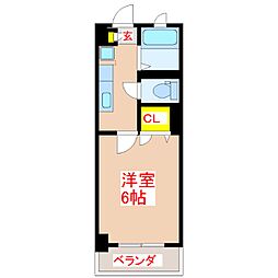 グリンベルみづほ 1Kの間取図画像