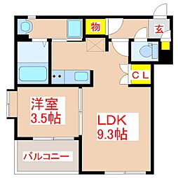 カレラ2 1LDKの間取図画像