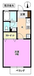 間取図画像 1K
