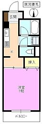 石芝イン・北 1Kの間取図画像