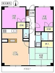 エスト白板 3LDKの間取図画像