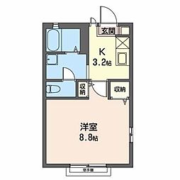 マルシェミムラA 1Kの間取図画像